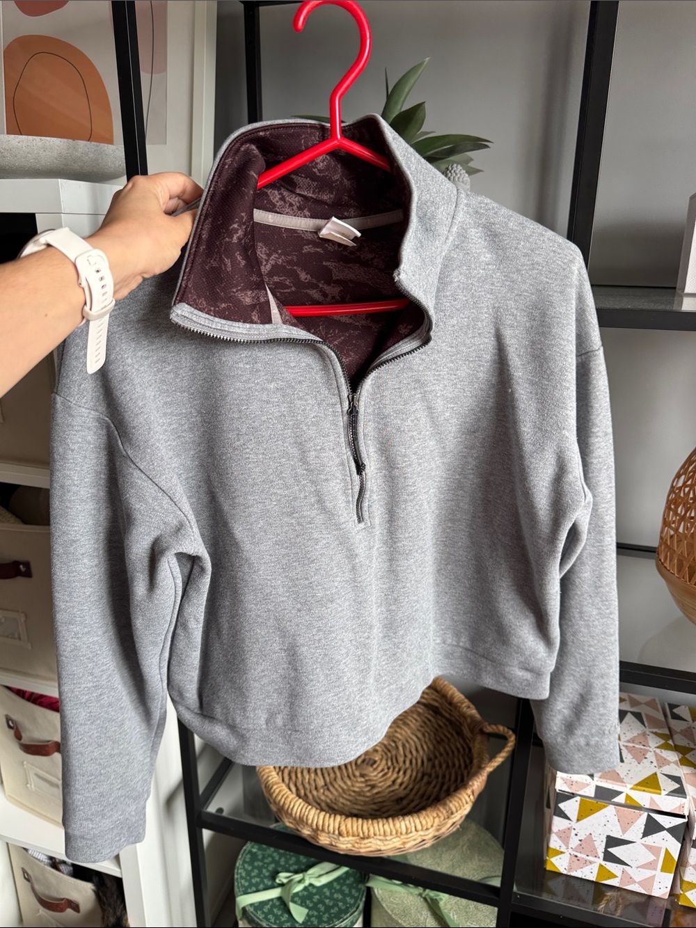 LOLE WOMEN Half-Zip Pullover Sweater - Gray